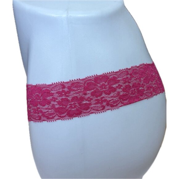 Honeydew Intimates M/L Pink-Blue Polka-Dot Lace Bow Waist Thong Panties-Set of 3 - Picture 9 of 10